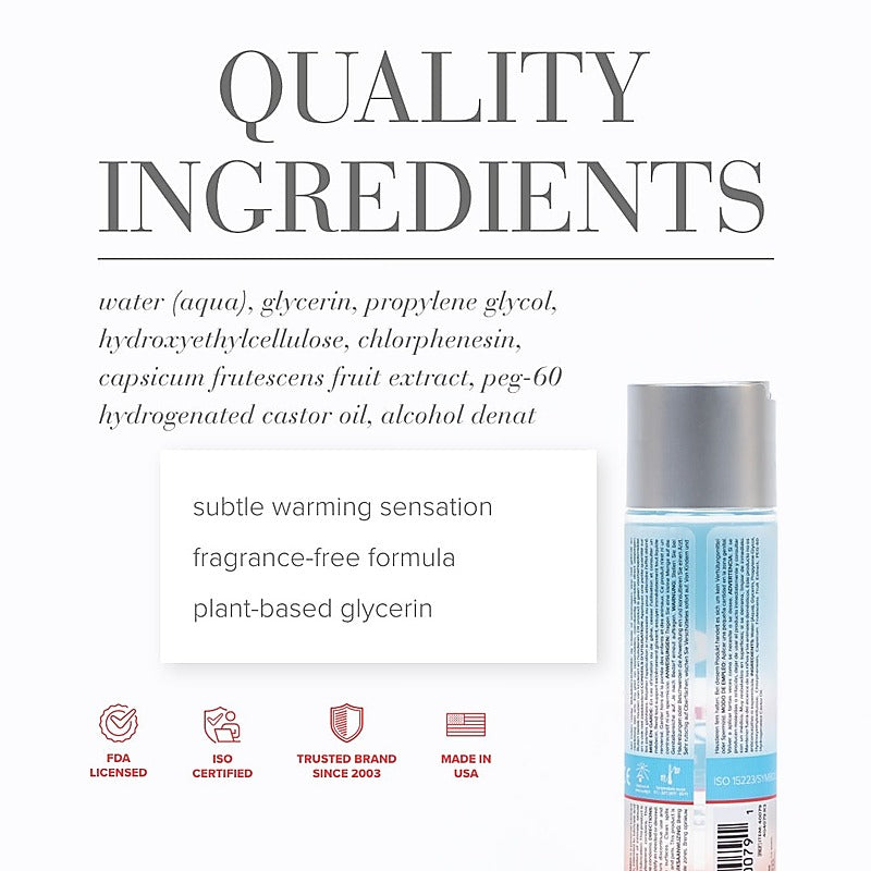System JO H20 Water Based Warming Lubricant 30ml - Water Based Lubes