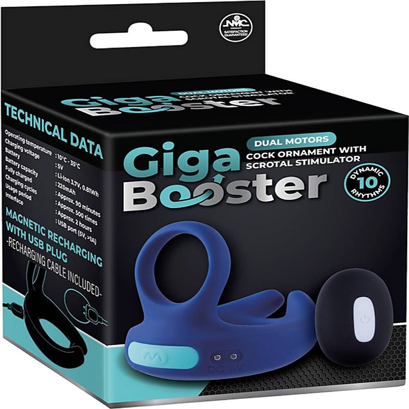 Giga Booster Dual Motor Vibrating Cock Ring - Vibrating Cock Rings