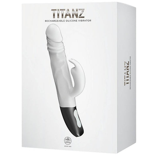 Titanz Rotating Rabbit Rechargeable Silicone Vibrator - Rabbit Vibrators
