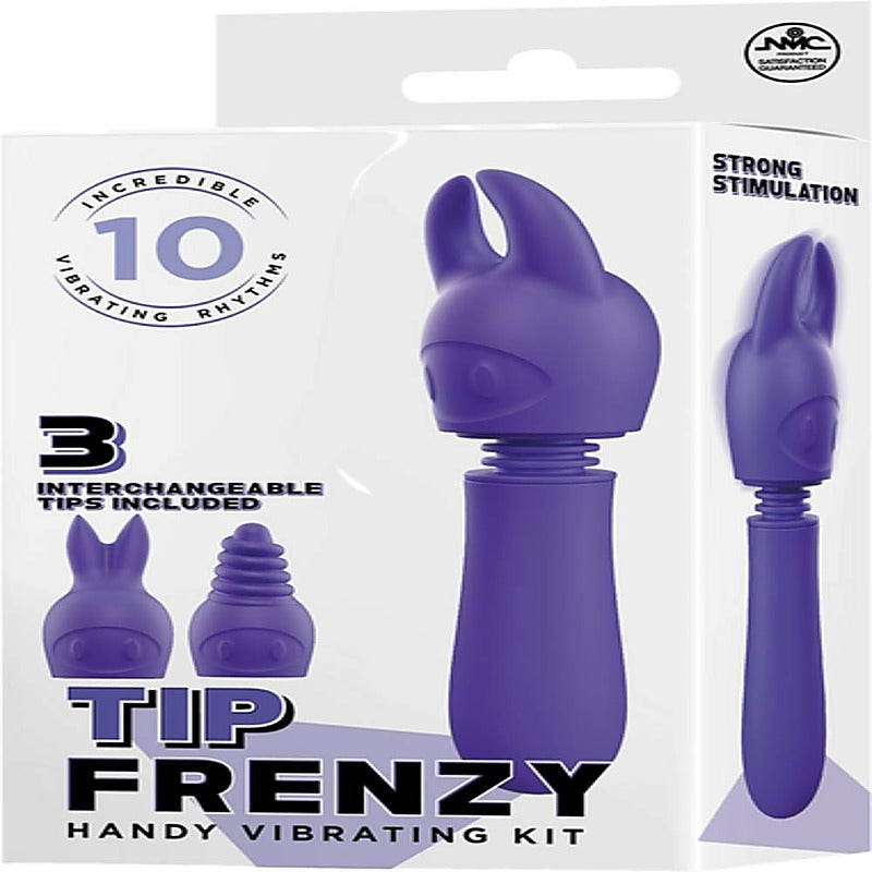 Power Tip Frenzy 10 Functions Silicone Wand Massager - Body Wands