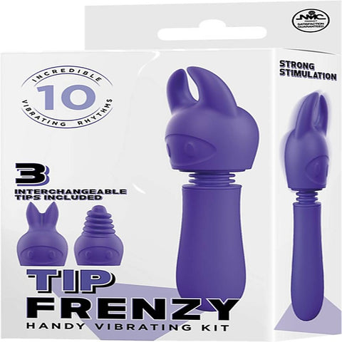 Power Tip Frenzy 10 Functions Silicone Wand Massager - Body Wands