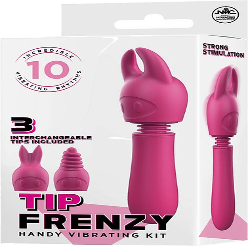 Power Tip Frenzy 10 Functions Silicone Wand Massager - Body Wands
