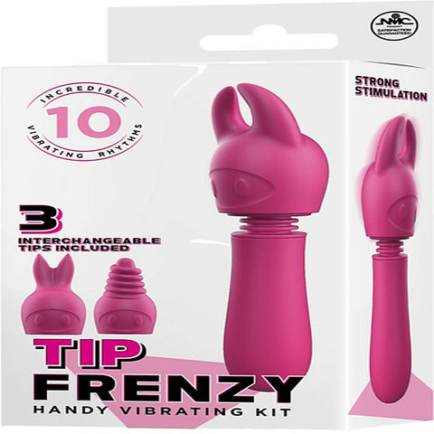 Power Tip Frenzy 10 Functions Silicone Wand Massager - Body Wands