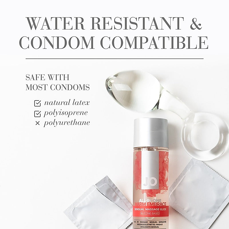 All In One Massage Glide Warming Oil by System JO - Silicone Based Lubes