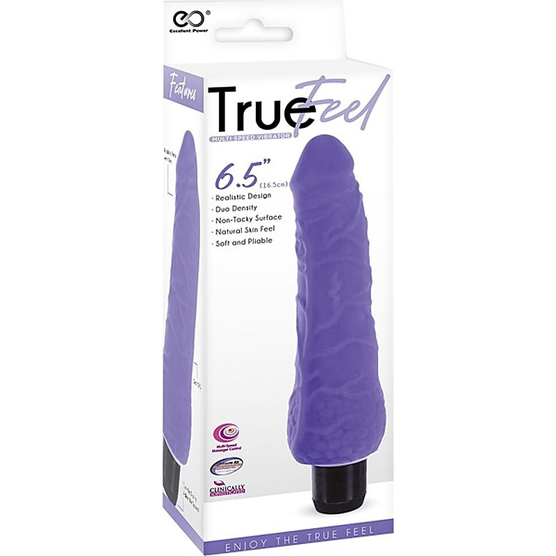 True Feel Slim Soft and Pliable Vibrating Realistic Dildo - Vibrating Dildos