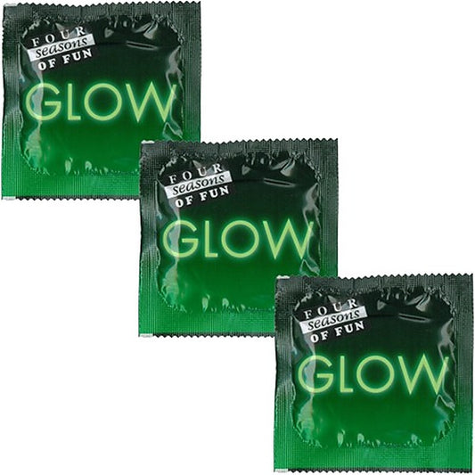 Four Seasons Glow N Dark Stretchy Condoms 144 Pack - Condoms