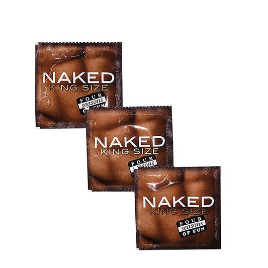 Four Seasons Naked King Size Lubricated Condoms 144 Pack - Condoms