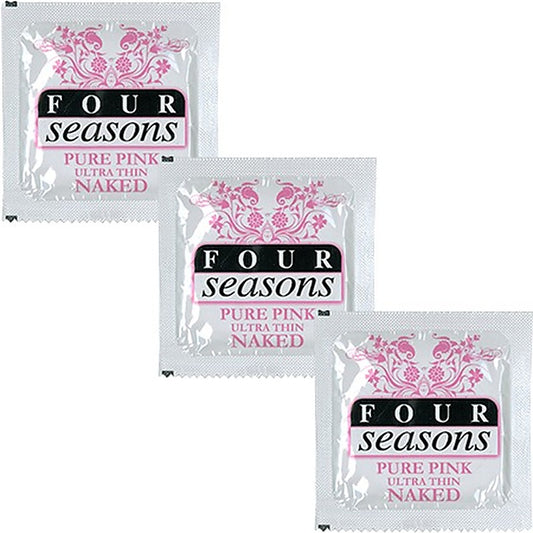 Four Seasons Naked Pure Pink Ultra Thin Naked Condoms 144 Pack - Condoms