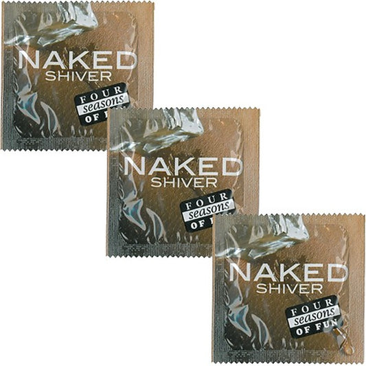 Four Seasons Naked Shiver Lubricated Condoms 54mm 144 Pack - Condoms