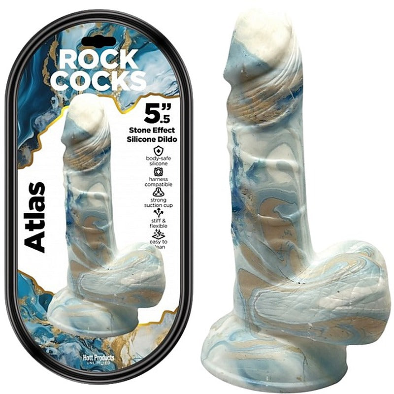 Rock Cocks Atlas Harness Compatible Realistic Textured - Realistic Dildos