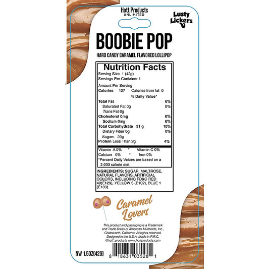 Lusty Lickers Boobie Shaped Edible Pop Candy - Party Gifts and Novelties