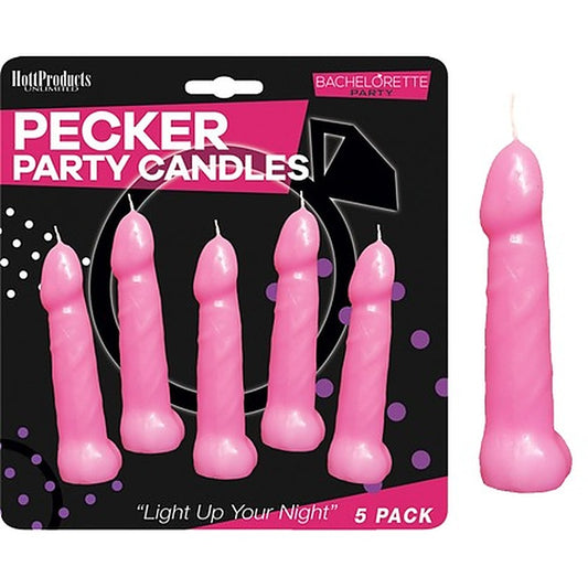 Bachelorette Pecker Party Candle 5 Pack by Hott Products - Party Gifts and Novelties