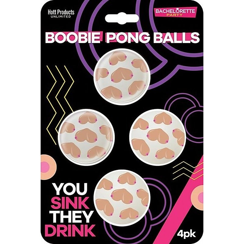 Bachelorette Party Boobie Shaped Beer Pong Balls - Party Gifts and Novelties