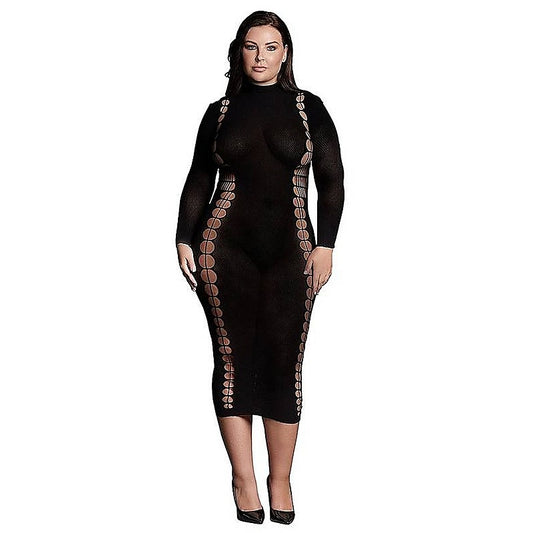 Le Desir Shade Carme XI Womens Dress with Turtleneck Black - Skirts And Club Wear