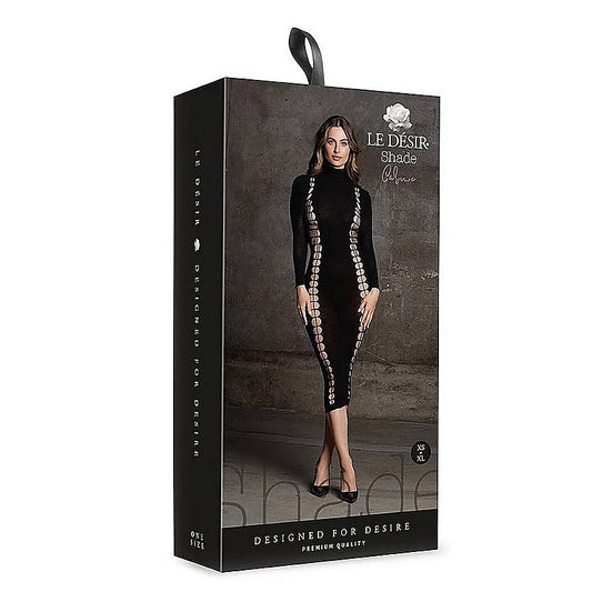 Le Desir Shade Carme XI Womens Dress with Turtleneck Black - Skirts And Club Wear
