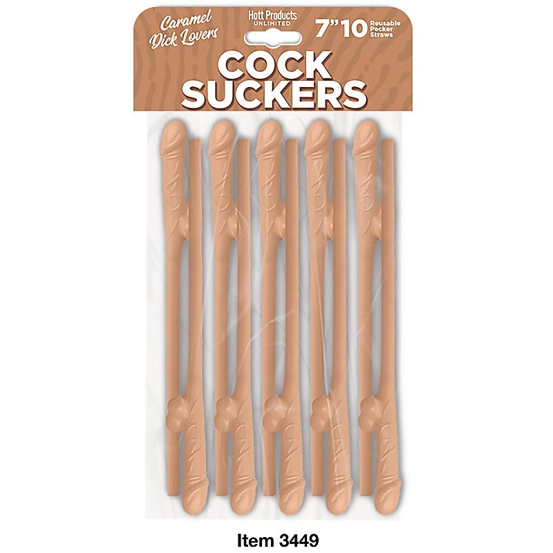Reusable Cocksucker Penis Shape Straws by Hott Products - Party Gifts and Novelties