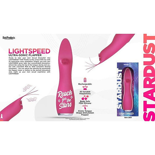 Star Dust Lightspeed Ultrasonic Flapper 10 Function G Spot Vibrator - G-Spot Vibrators