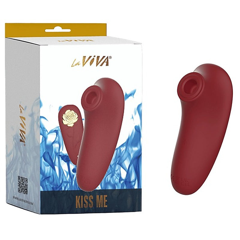 La Viva Kiss Me Clitoral Sucking Personal Massager Ruby Red - Clit Ticklers and Pulsators