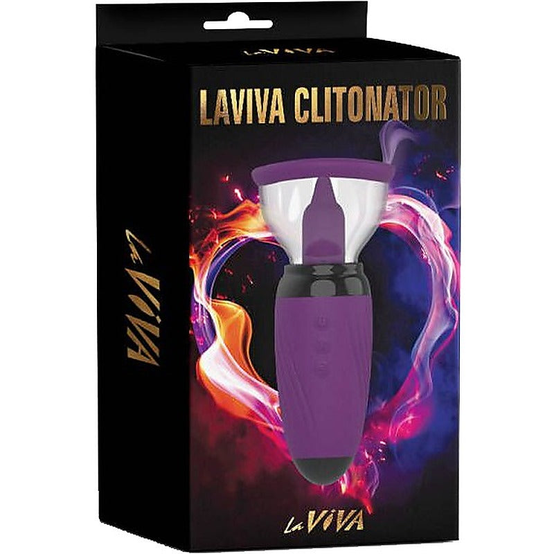La Viva Clitonator Multi Function Clitoral Vibrator Purple - Clit Ticklers and Pulsators