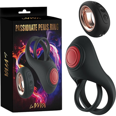 Remote Control 10 Function Passionate Penis Ring by La Viva - Vibrating Cock Rings