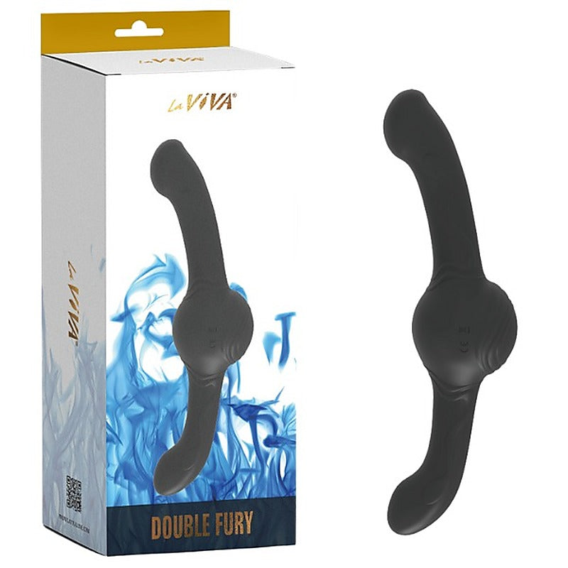 Double Fury Vibrating & Thrusting Dildo by La Viva - Vibrating Dildos