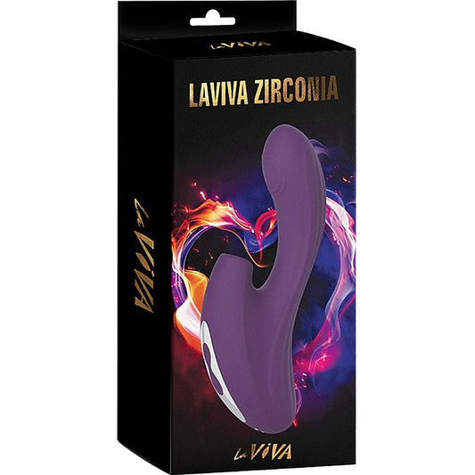 La Viva Zirconia Sucking & Knocking Rabbit Vibrator Purple - Rabbit Vibrators