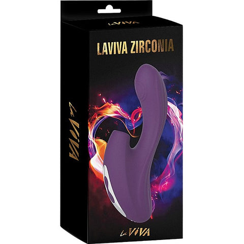 La Viva Zirconia Sucking & Knocking Rabbit Vibrator Purple - Rabbit Vibrators