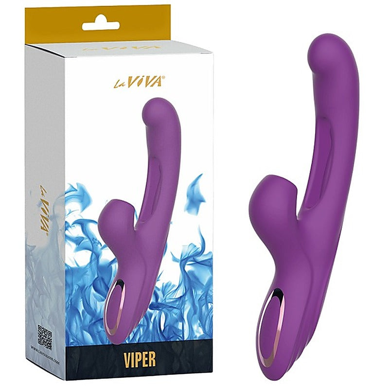 La Viva Viper Clitoral Sucking Flickering Rabbit Vibrator Purple - Rabbit Vibrators