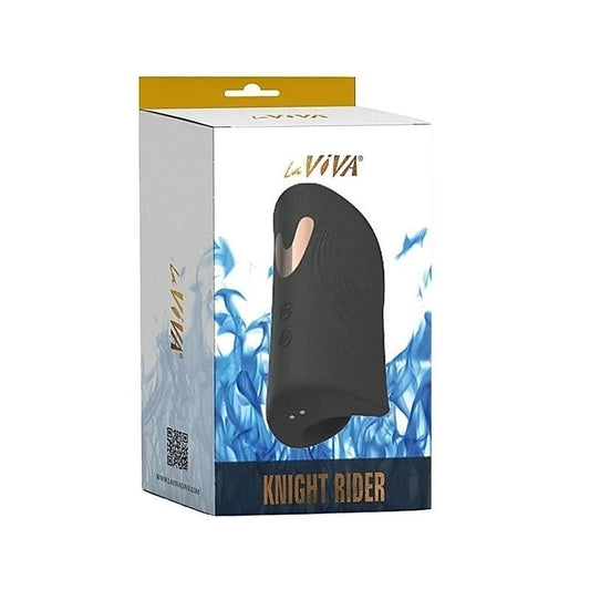 La Viva Knight Rider Vibrating & Tapping Male Masturbator Black - Masturbators and Strokers
