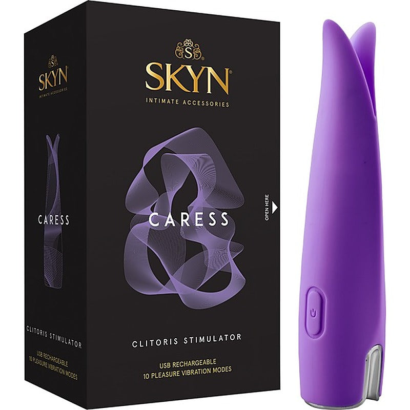 Skyn Caress 10 Function Rechargeable Clitoral Stimulator - Clit Ticklers and Pulsators