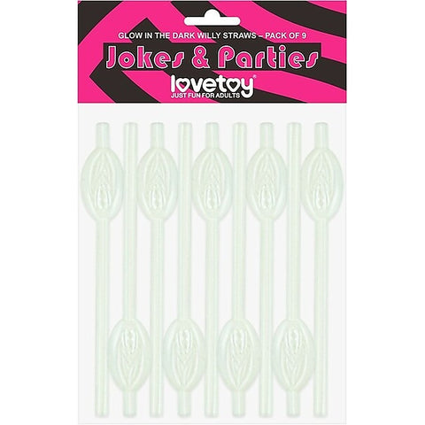 Professional 9 Pack Pussy Straws by Lovetoy - Party Gifts and Novelties