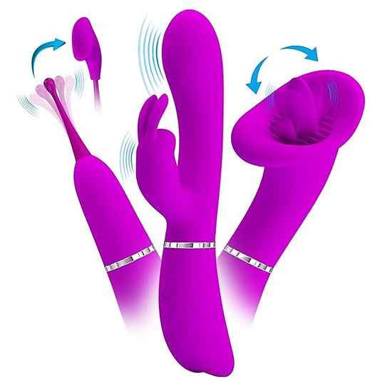 Pretty Love Velvety Silicone & Vibrating Thrill Kit Purple - Sex Kits