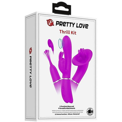 Pretty Love Velvety Silicone & Vibrating Thrill Kit Purple - Sex Kits