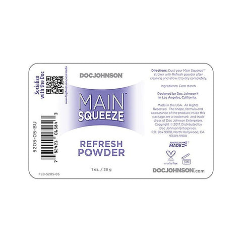 Main Squeeze Personal Refresh Powder by Doc Johnson - Bath and Intimate Fragrances