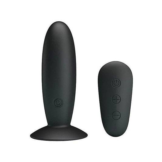 Mr Play Remote Control Vibrating Anal Plug Black - Butt Plugs