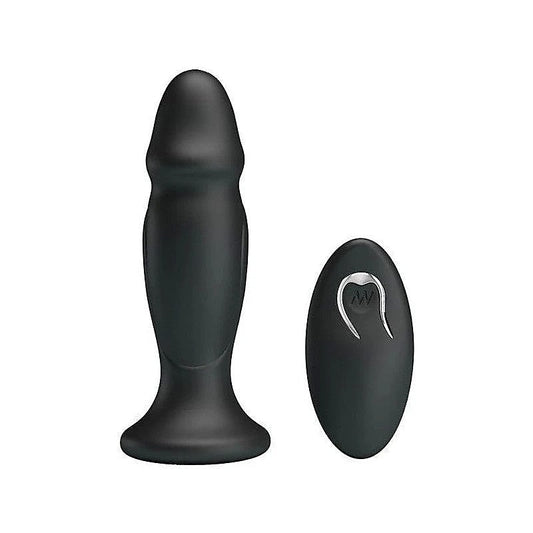 Mr Play Sleek & Powerful Vibrating Remote Control Anal Plug Black - Butt Plugs