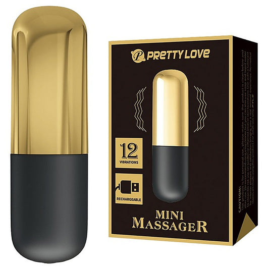 Pretty Love Rechargeable 12 Function Mini Bullet Massager - Bullet Vibrators