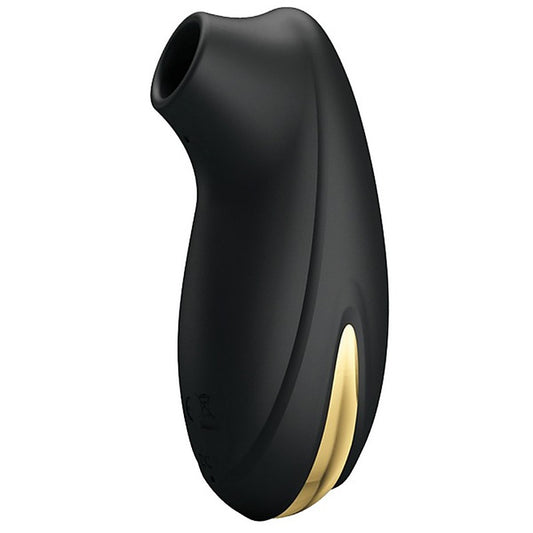 Pretty Love Otis Royal Pleasure Suction Based Clitoral Massager Black / Gold - Clit Ticklers and Pulsators