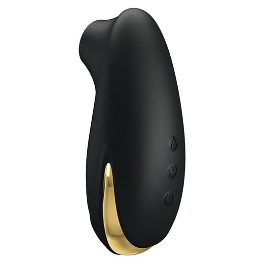 Pretty Love Otis Royal Pleasure Suction Based Clitoral Massager Black / Gold - Clit Ticklers and Pulsators