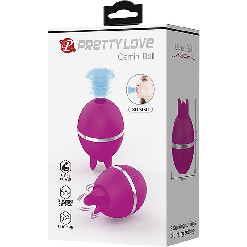 Gemini Ball Shape Rechargeable Clitoral Vibrator by Baile - Clit Ticklers and Pulsators