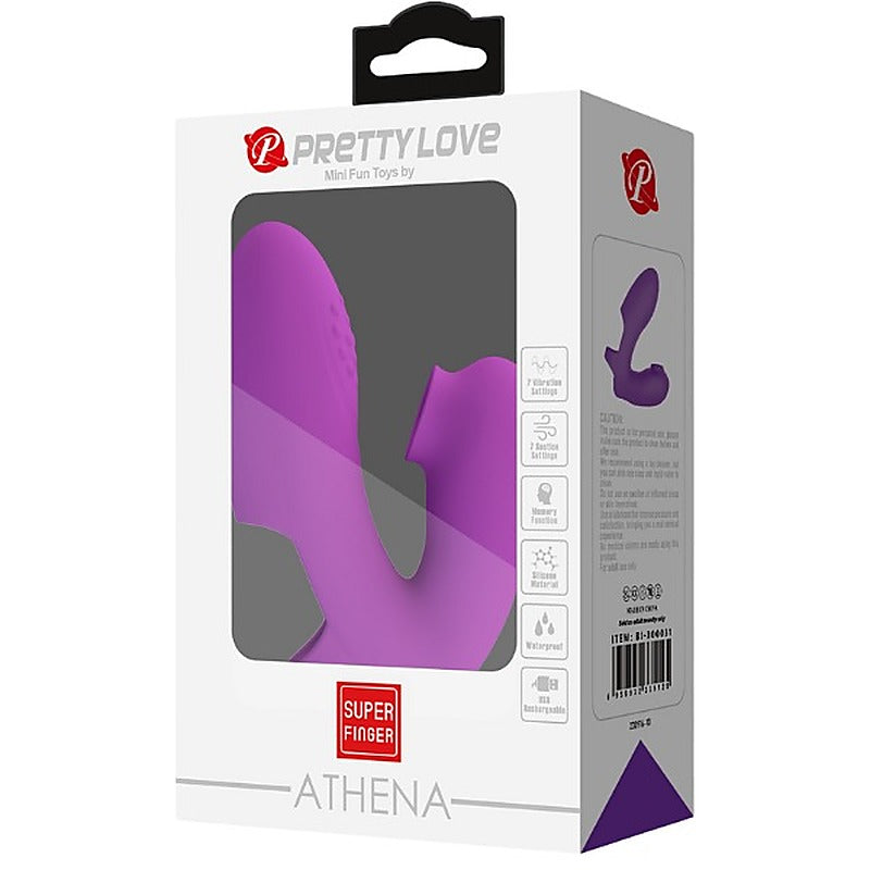 Athena Rechargeable Silicone Finger Vibrator by Baile - Finger and Tongue Vibrators