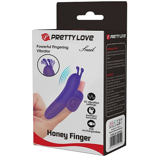 Pretty Love Snail Rechargeable 10 Function Clitoral Massager Purple - Clit Ticklers and Pulsators