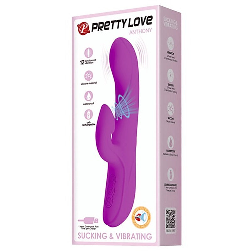 Pretty Love Anthony Rechargeable Sucking & Vibrating Rabbit - Rabbit Vibrators