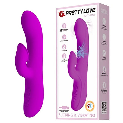 Pretty Love Anthony Rechargeable Sucking & Vibrating Rabbit - Rabbit Vibrators
