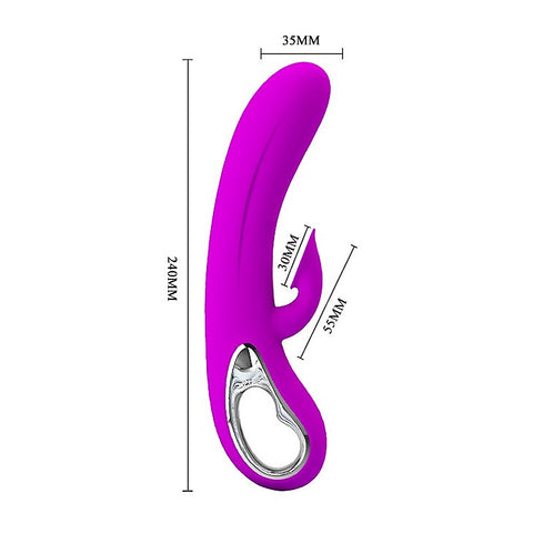 Pretty Love Nicola Silicone 24 Function Clit Suction Rabbit - Rabbit Vibrators