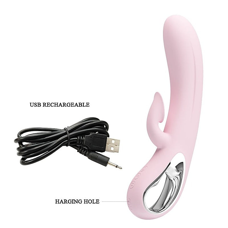 Pretty Love Nicola Silicone 24 Function Clit Suction Rabbit - Rabbit Vibrators