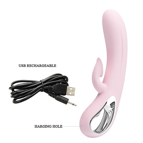 Pretty Love Nicola Silicone 24 Function Clit Suction Rabbit - Rabbit Vibrators