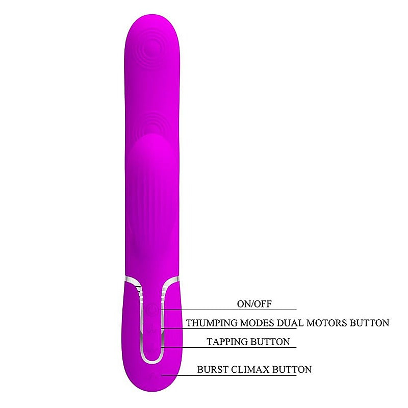 Pretty Love Perdita 3-in-1 Rabbit Vibrator by Baile - Rabbit Vibrators