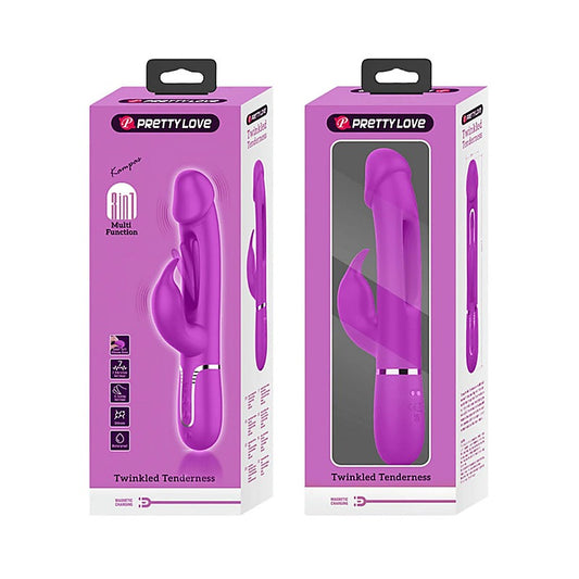 Pretty Love Kampas 3-in-1 Multi-Function Rechargeable - Rabbit Vibrators