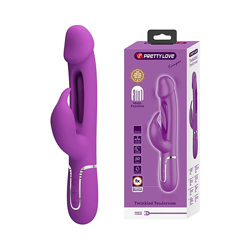 Pretty Love Kampas 3-in-1 Multi-Function Rechargeable - Rabbit Vibrators